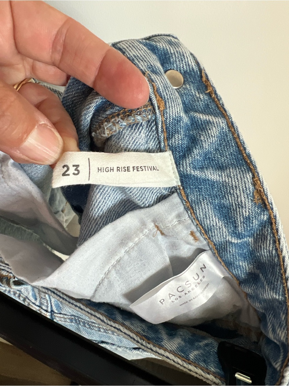PacSun High Rise Festival Jean Shorts Size 23 - Picture 3 of 4